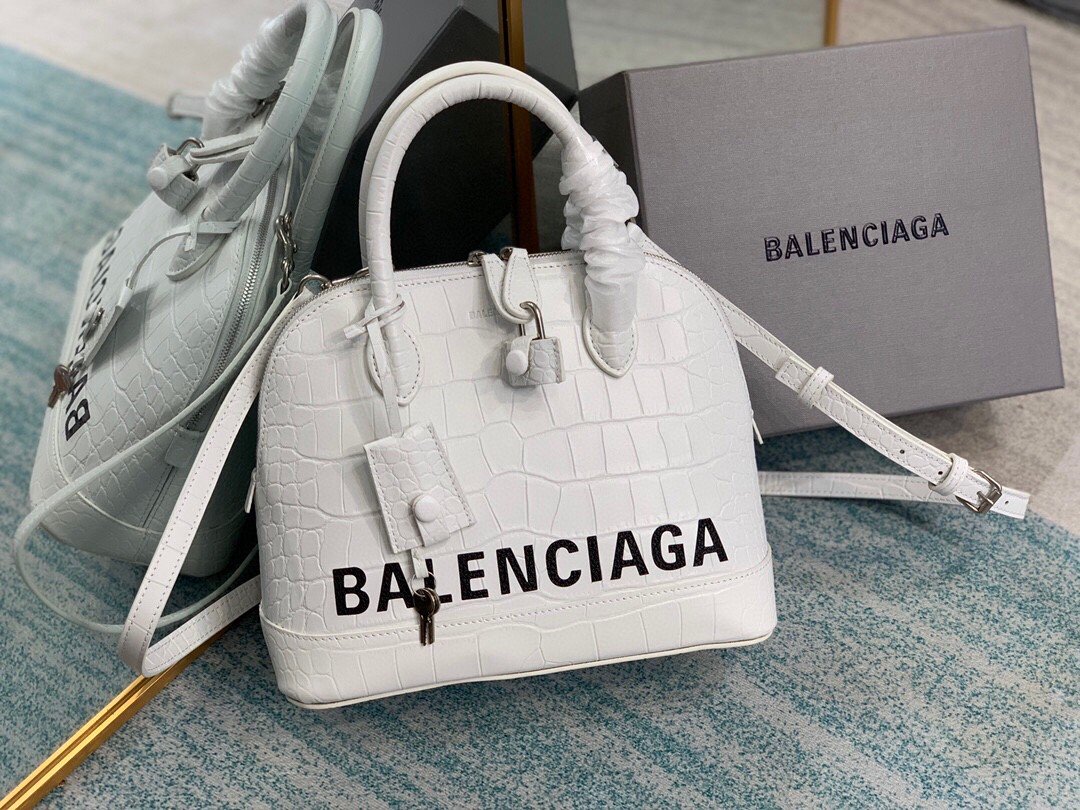 BLN-Ciaga Ville XXS Handbag In White, For Women,  Bags 8.6in/22LO