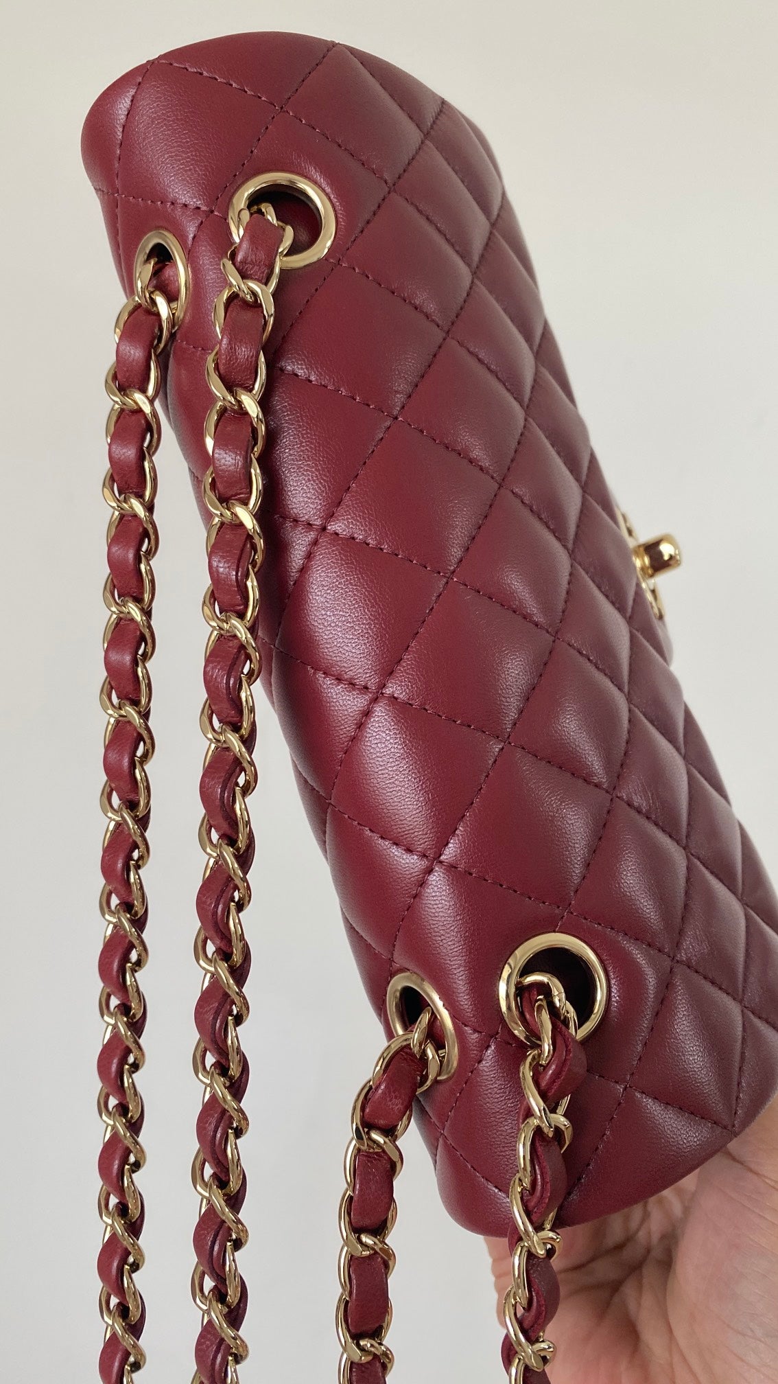 CHL - Small Classic Handbag Dark Red For Women Bags 9.1in/23LO