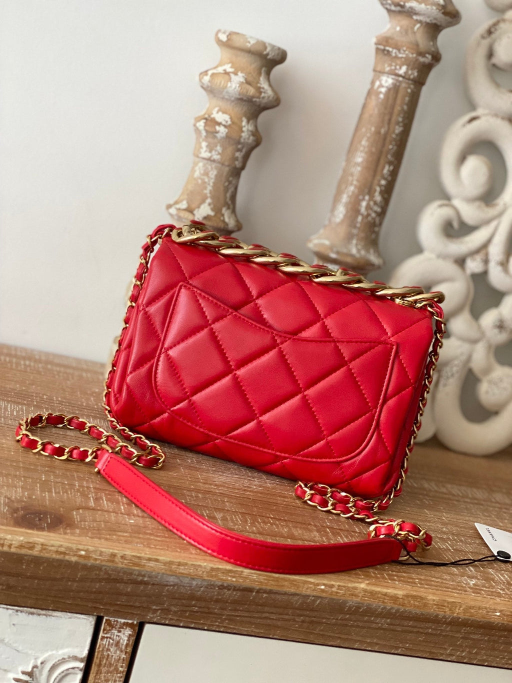 CHL -  Classic Diamond Flap Bag Red For Women Bags 9.1in/23LO