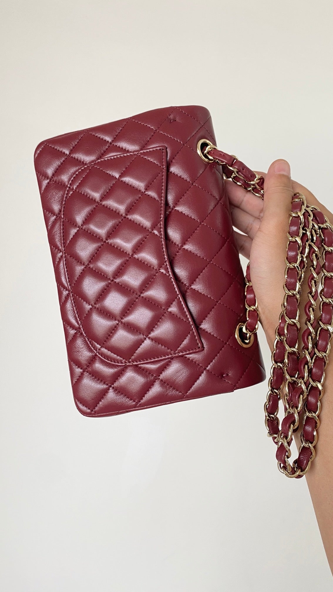 CHL - Small Classic Handbag Dark Red For Women Bags 9.1in/23LO
