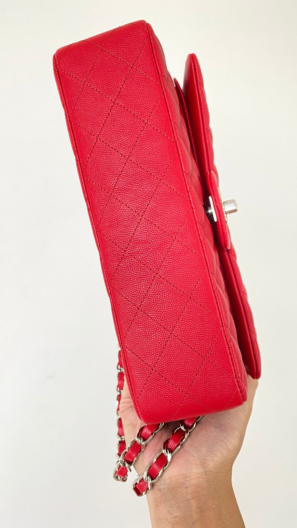 CHL - Small Classic Handbag Red For Women Bags 9.1in/23LO
