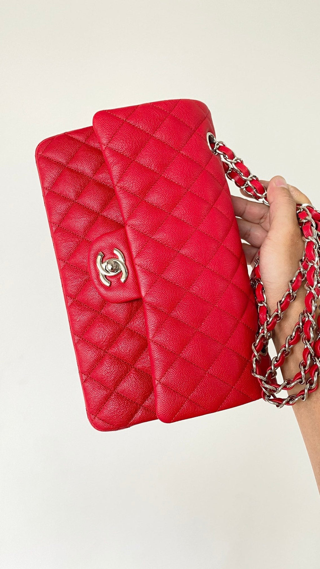 CHL - Small Classic Handbag Red For Women Bags 9.1in/23LO