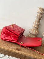 CHL -  Classic Diamond Flap Bag Red For Women Bags 9.1in/23LO