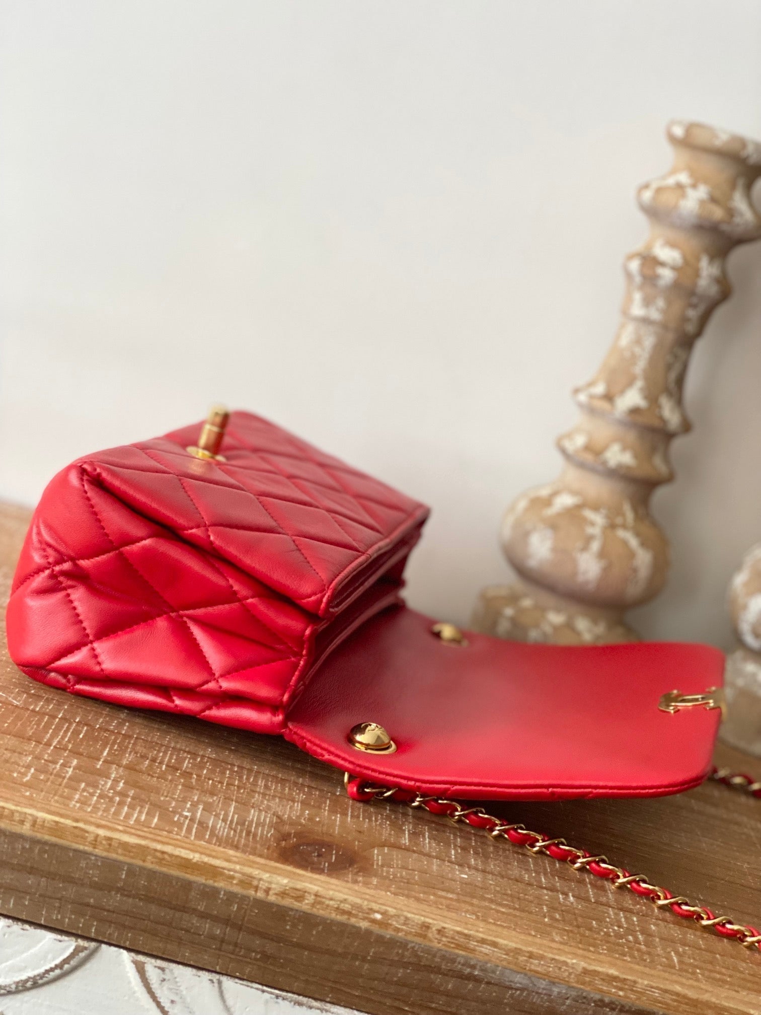 CHL -  Classic Diamond Flap Bag Red For Women Bags 9.1in/23LO