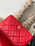 CHL -  Classic Diamond Flap Bag Red For Women Bags 9.1in/23LO