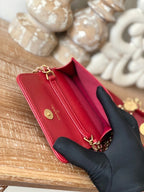 CHL -  Clutch With Chain Red For Women Bags 4.8in/12.3LO