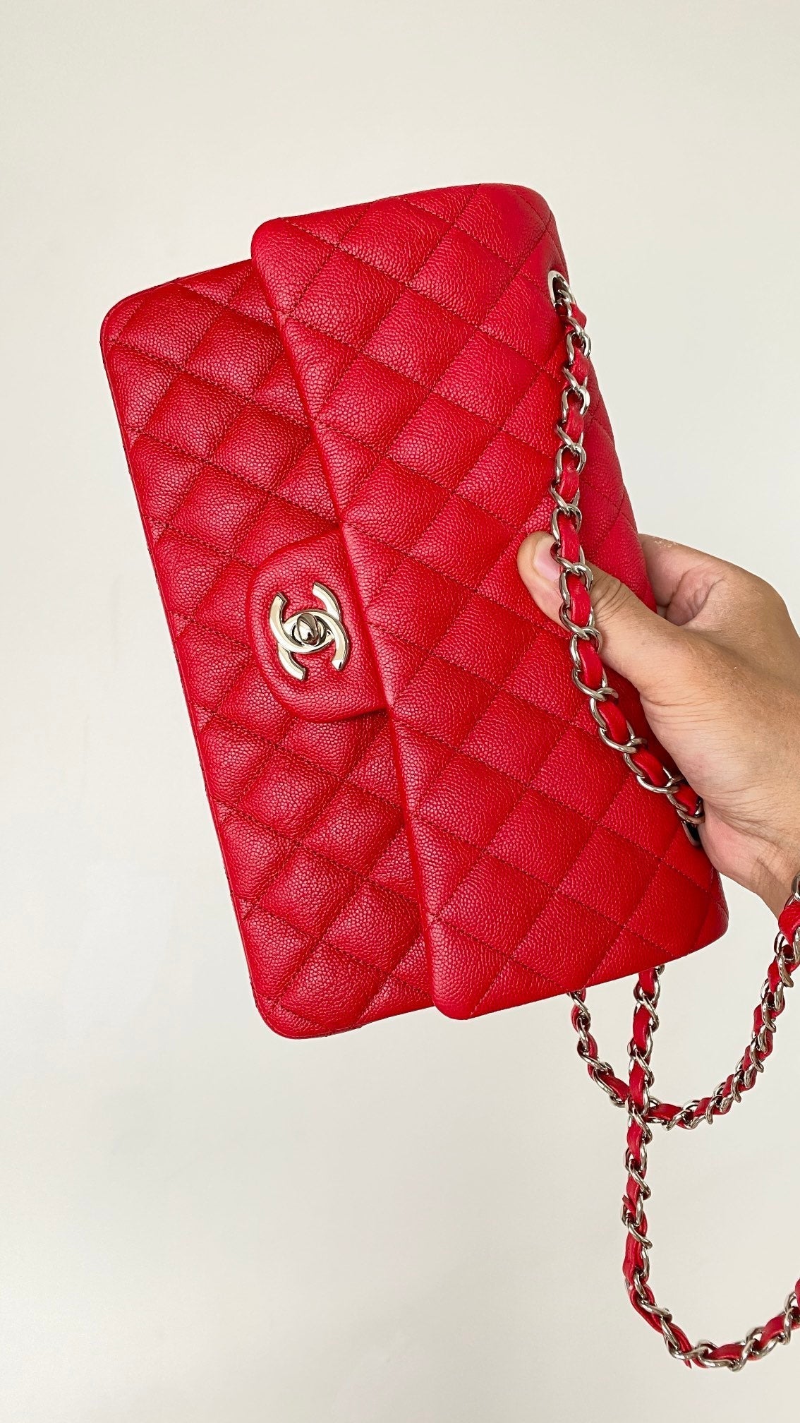 CHL - Small Classic Handbag Red For Women Bags 9.1in/23LO