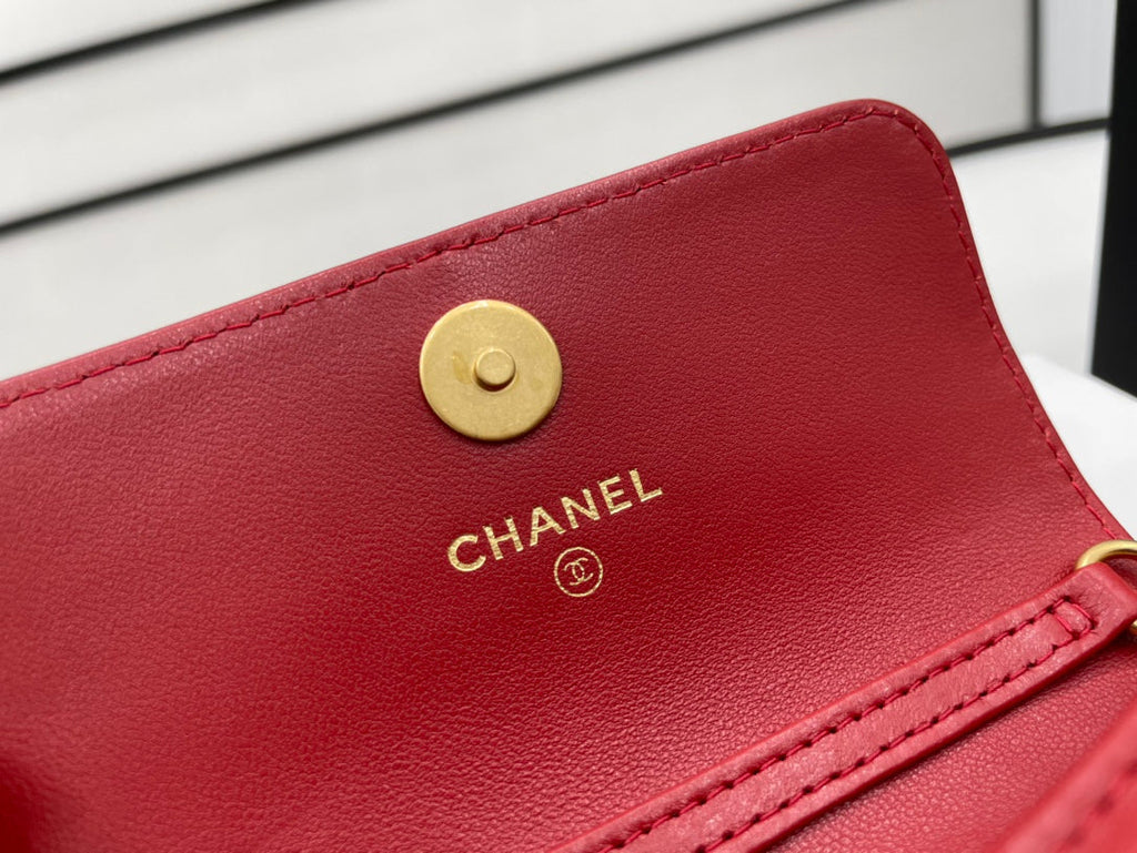 CHL -  Classic Distressed Red For Women Bags 4.7in/12LO