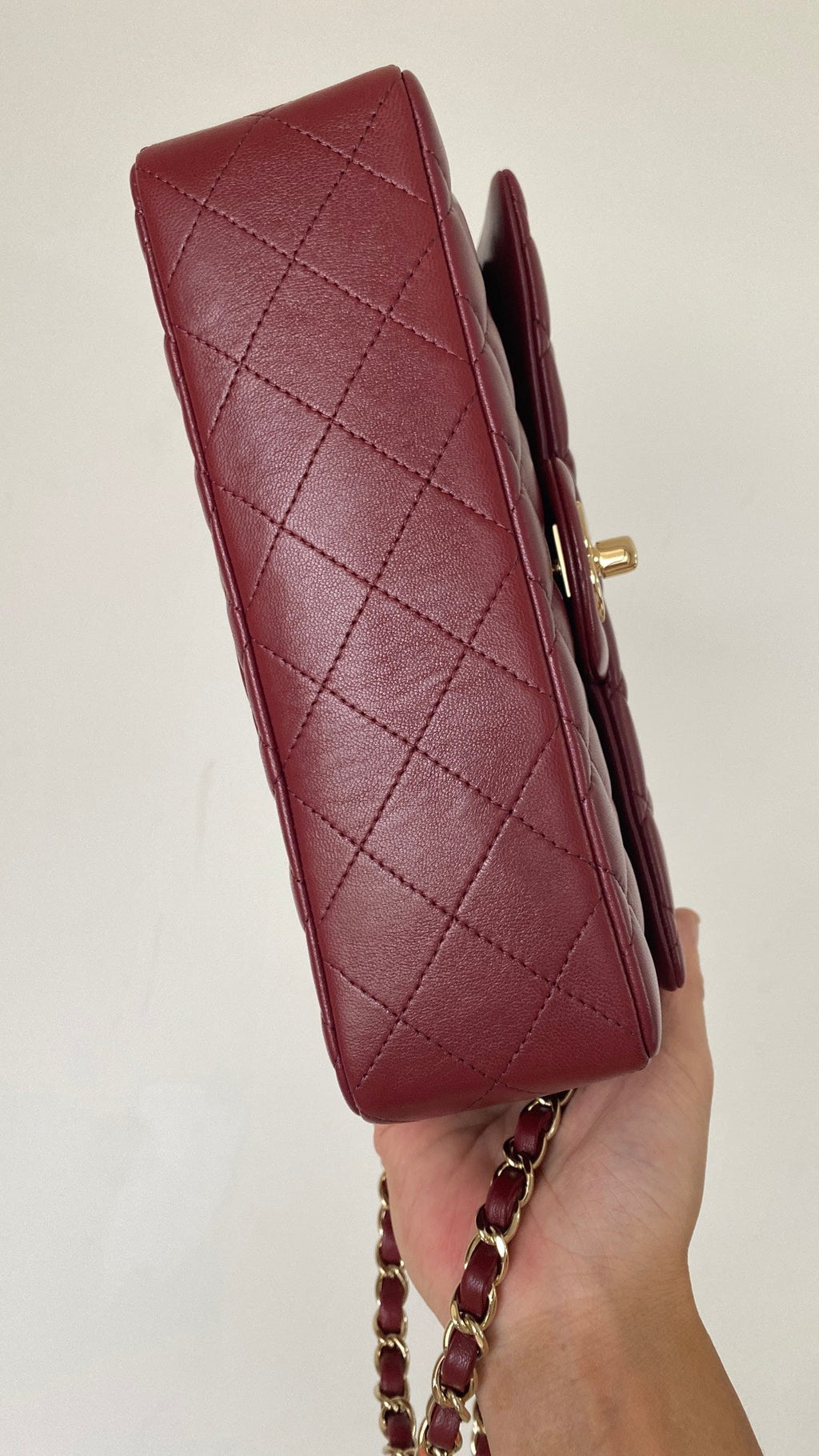CHL - Small Classic Handbag Dark Red For Women Bags 9.1in/23LO