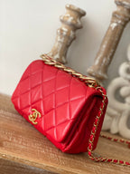 CHL -  Classic Diamond Flap Bag Red For Women Bags 9.1in/23LO