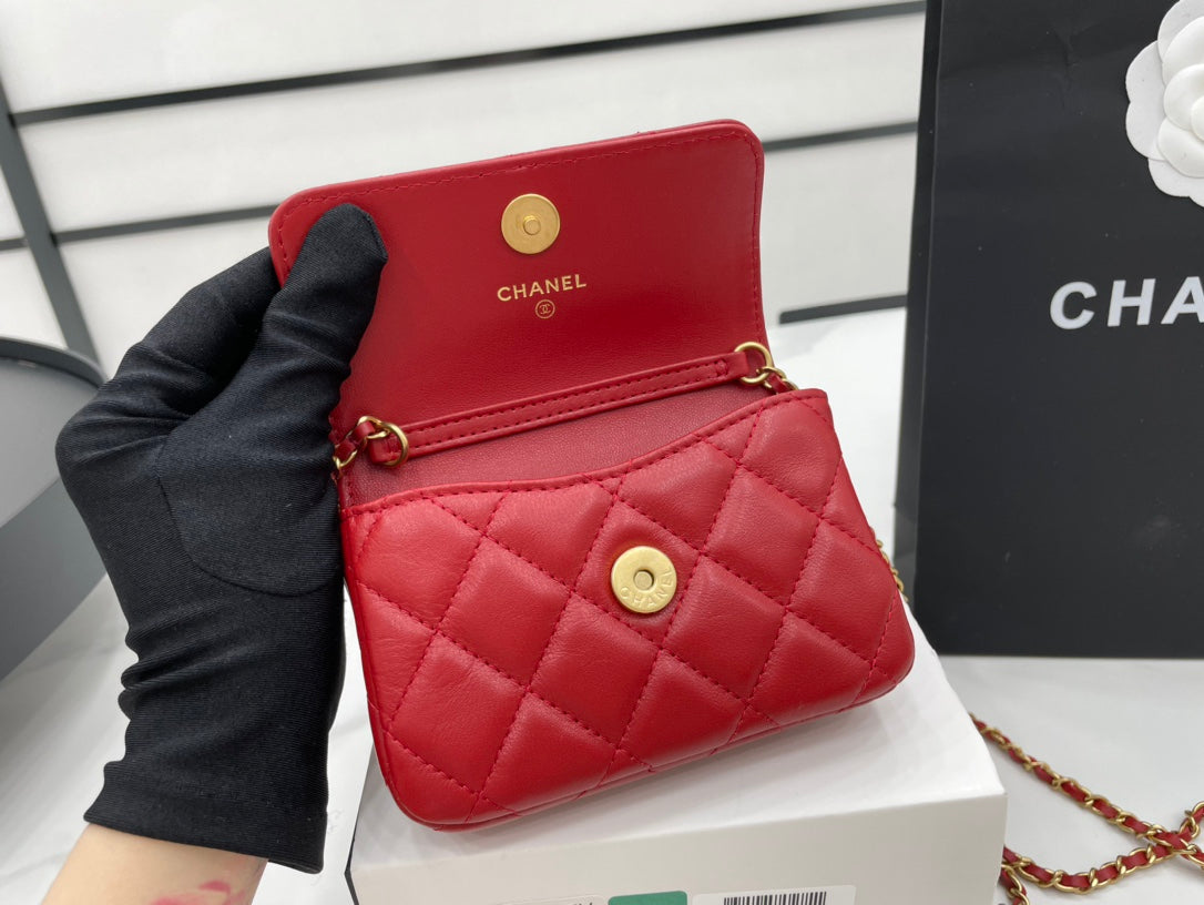 CHL -  Classic Distressed Red For Women Bags 4.7in/12LO