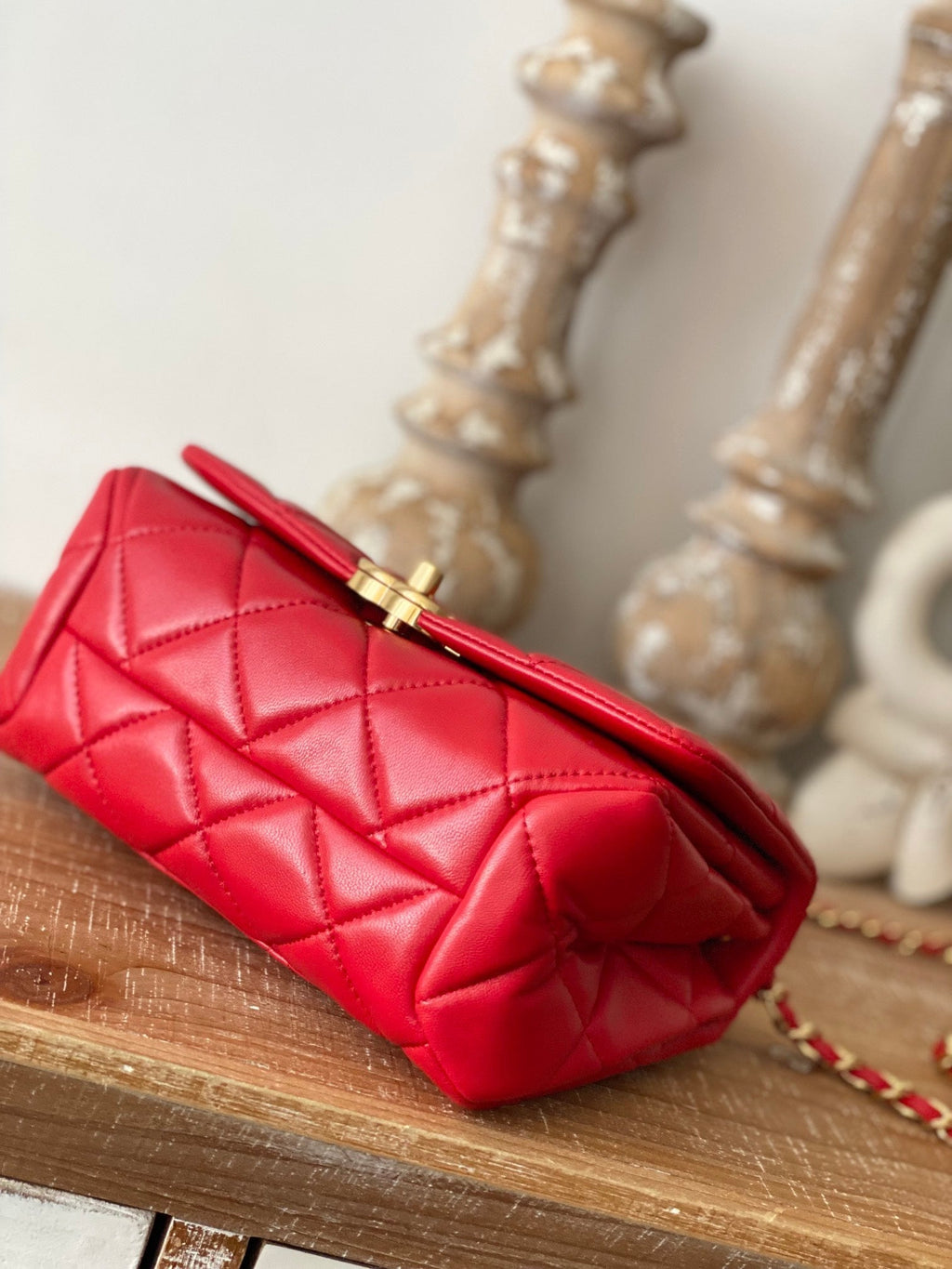CHL -  Classic Diamond Flap Bag Red For Women Bags 9.1in/23LO