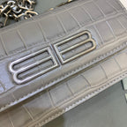 BLN-Ciaga Gossip Small On Chain Shoulder Bag Gray, For Women,  Bags 7.4in/19LO