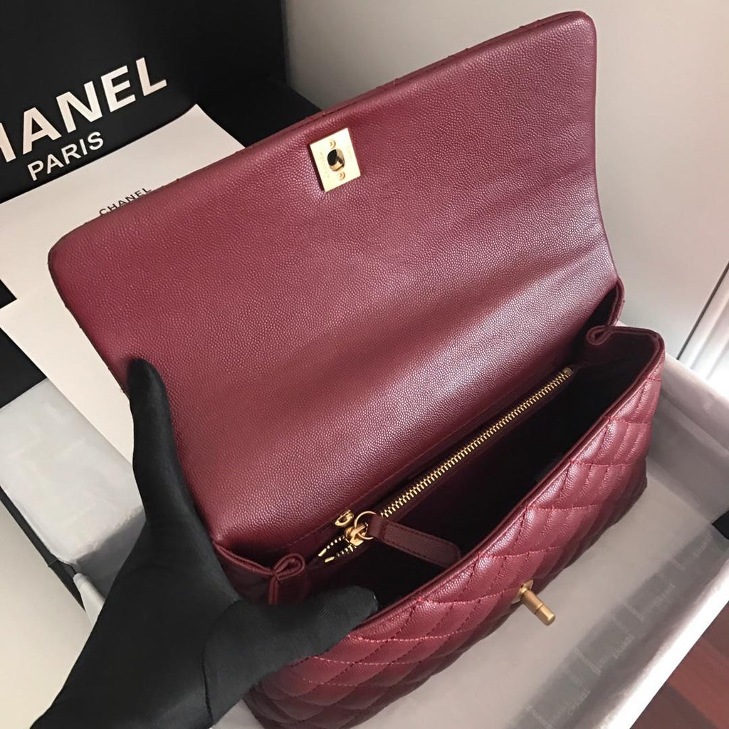 CHL - Handbag With Top Handle Dark Red For Women 11in/28LO