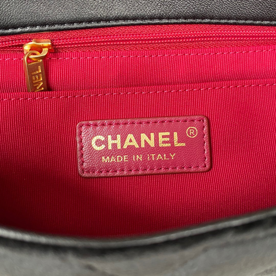 CHL -  Flap Bag Gold Hardware Black For Women Handbags, Shoulder Bags 9.4in/24LO AS3451