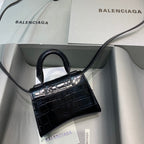 BLN-Ciaga Hourglass Mini Handbag In Black, For Women,  Bags 4.7in/12LO
