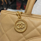 CHL - Medallion Tote Gold Hardware Caviar Yellow For Women Handbags, Shoulder Bags 15.6in/32LO