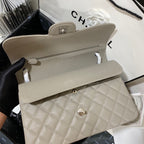 CHL - Large Classic Handbag SilLusso Official - Hardware Grey For Women Handbags, Shoulder Bags 11.8in/30LO