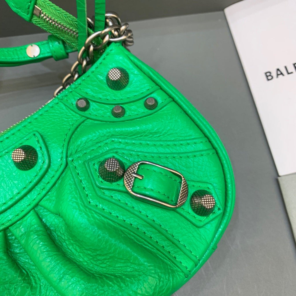 BLN-Ciaga Le Cagole Mini Bag With Chain In Green, For Women,  Bags 8.2in/21LO