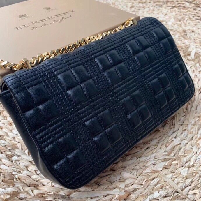 BB Quilted Medium Lola Bag Monogram Black For Women, Bags 11in/28LO 80217011