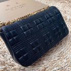BB Quilted Medium Lola Bag Monogram Black For Women, Bags 11in/28LO 80217011