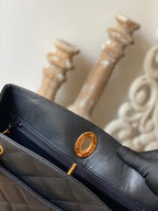 CHL -  Black Medium Quilted Caviar Tote Bag For Women 28LO/11in