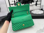 CHL -  Chevron Mini Rectangular Classic Flap Green Bag For Women 20.5LO/8in