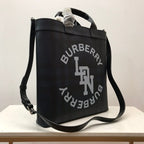 B-Berry - BB  Logo Graphic ConTLM -tible Tote London Check Canvas Large For Men, Bags 15in/38LO