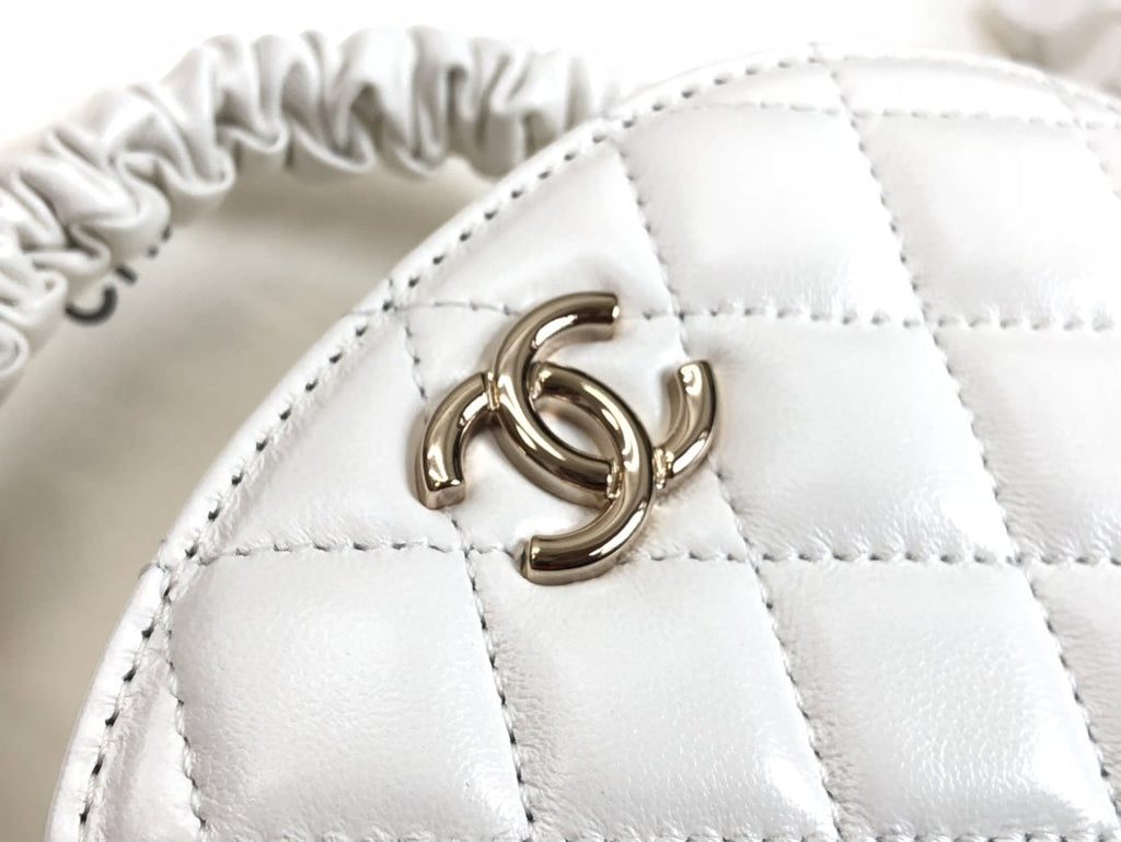 CHL - Vanity Case Shiny Gold White Bag For Women 9.5LO/3.7in