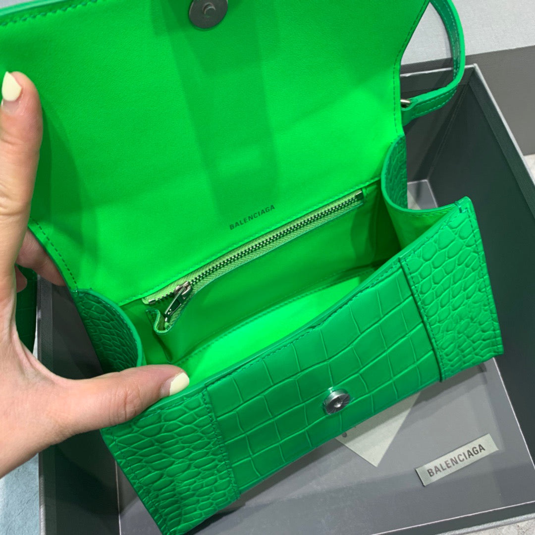 BLN-Ciaga Hourglass Small Handbag In Green, For Women,  Bags 9in/23LO