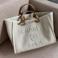CHL -  Deauville Tote Tweed Bag SuMM - er Collection White For Women 15.7in/40LO