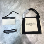 BLN-Ciaga Navy Small Cabas Tote Bag In Black, For Women,  Bags 18.5in/47LO 3399332HH3N9260