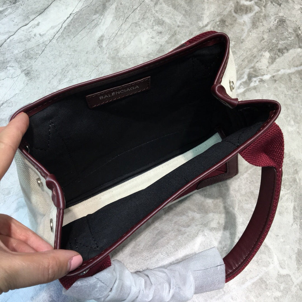 BLN-Ciaga Navy XS Tote Bag In Dark Red, For Women,  Bags 12.6in/32LO