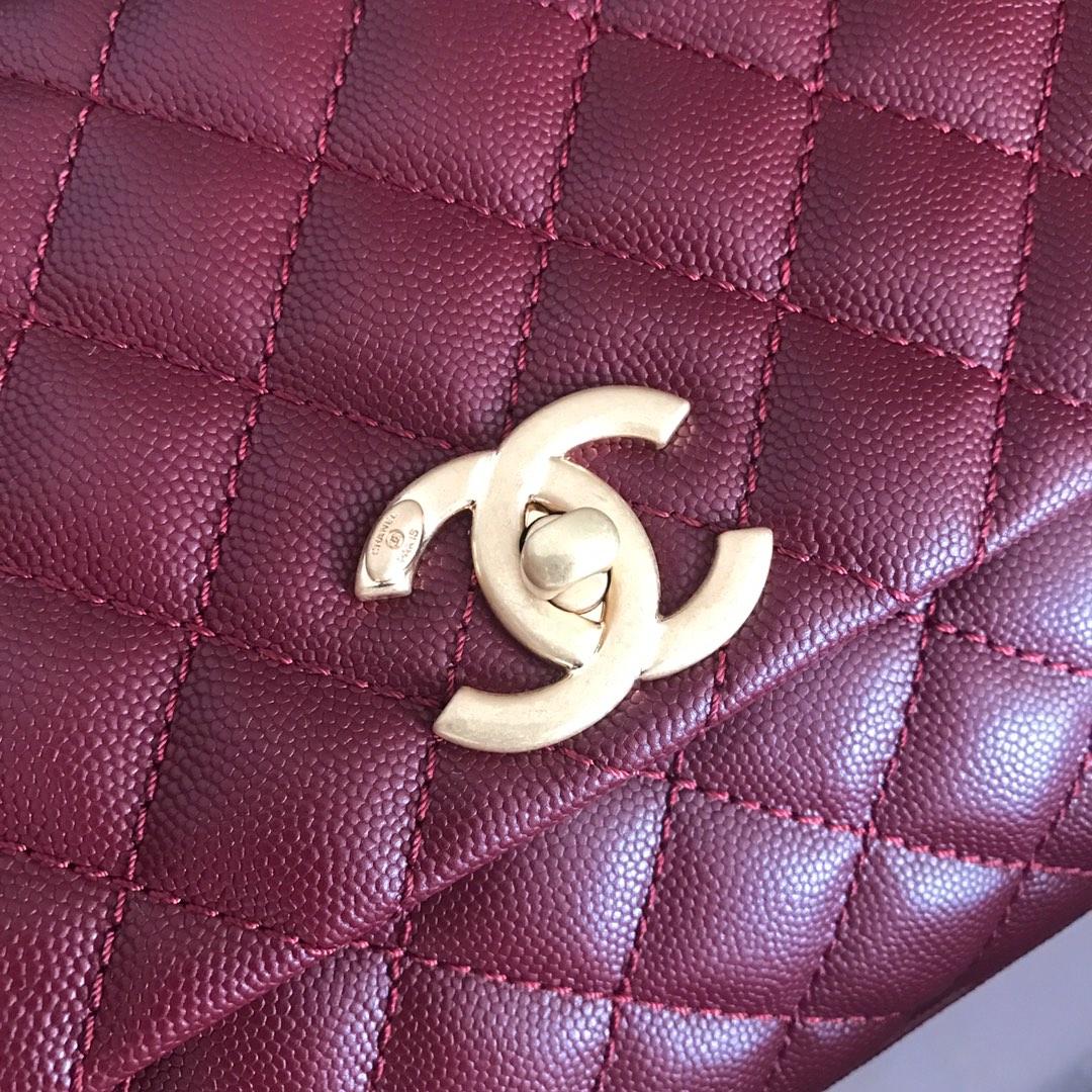 CHL - Handbag With Top Handle Dark Red For Women 11in/28LO