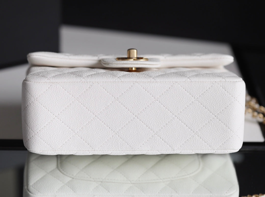 CHL - Mini Flapbag With Top Handle White For Women 7.8in/20LO