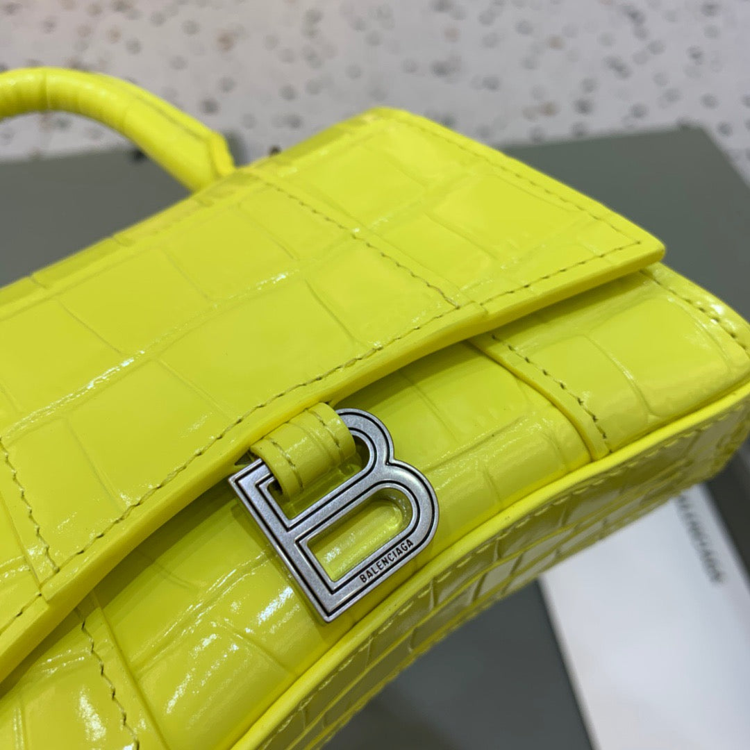 BLN-Ciaga Hourglass Mini Handbag With Chain In Yellow, For Women,  Bags 4.7in/12LO