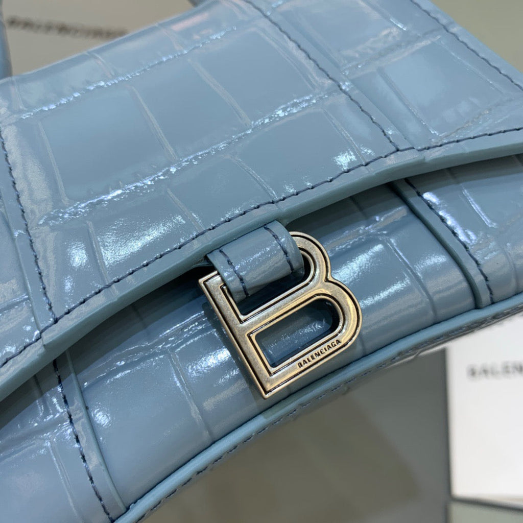 BLN-Ciaga Hourglass Mini Handbag With Chain In Blue, For Women,  Bags 4.7in/12LO