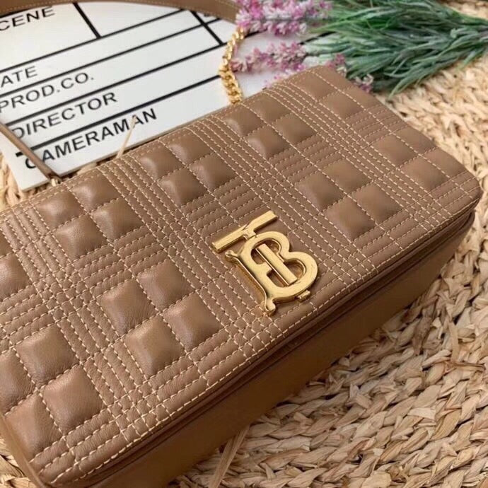 BB Quilted Medium Lola Bag Monogram Brown For Women, Bags 11in/28LO 80208481