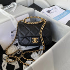 CHL - Small Flap Bag Gold Hardware Black For Women Handbags, Shoulder Bags 7.9in/20LO AS3450