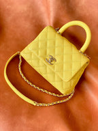 CHL - Mini Flap Bag Top Handle Yellow For Women 7.5in/19LO