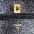 CHL -  Clutch With Chain Gold Hardware Black For Women Handbags, Shoulder Bags 7.1in/18LO AP2860