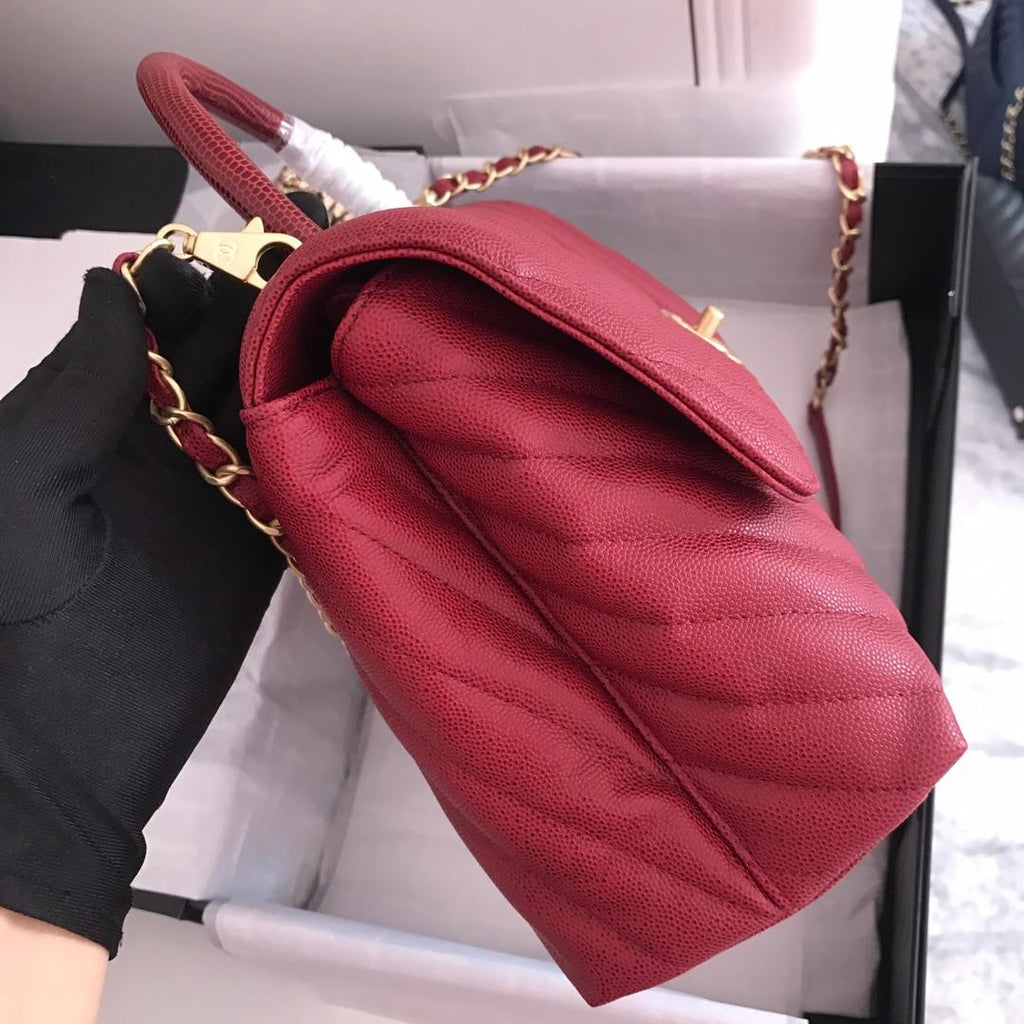 CHL - Handbag With Top Handle Red For Women 11in/28LO