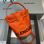 BLN-Ciaga Le Cagole Medium Bucket Bag In Orange, For Women,  Bags 11.8in/30LO