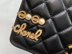 CHL -  Flap Bag Gold Toned Hardware Black For Women 7.4in/19LO