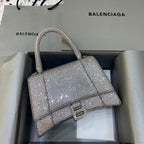 BLN-Ciaga Hourglass XS Handbag In Grey, For Women,  Bags 7.4in/19LO 59283328D0Y1272