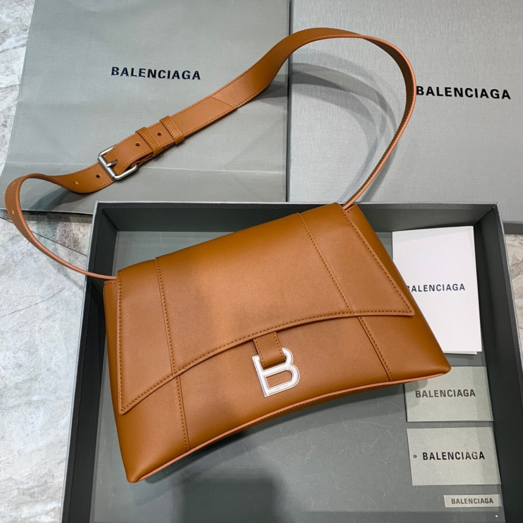BLN-Ciaga Downtown Small Shoulder Bag In Brown, For Women,  Bags 11.8in/30LO