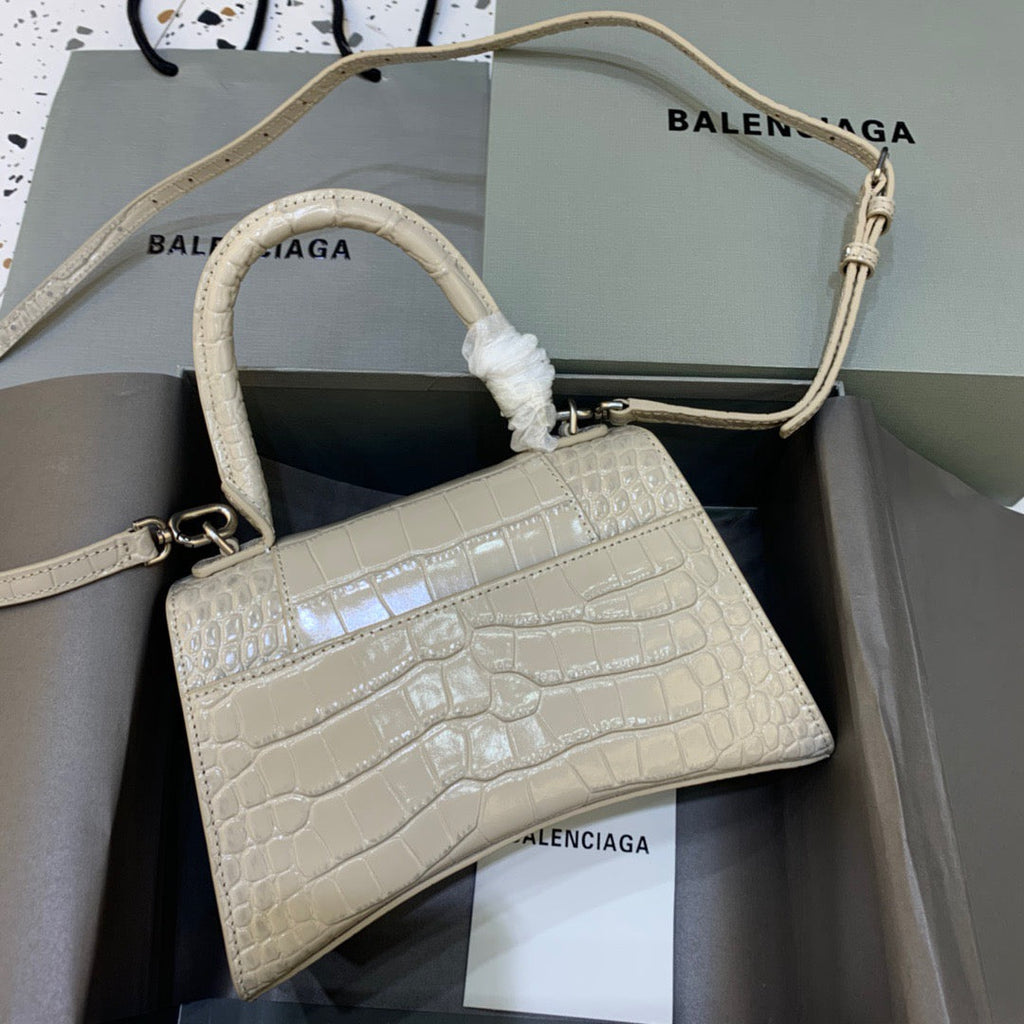 BLN-Ciaga Hourglass Small Handbag In Beige, For Women,  Bags 9in/23LO