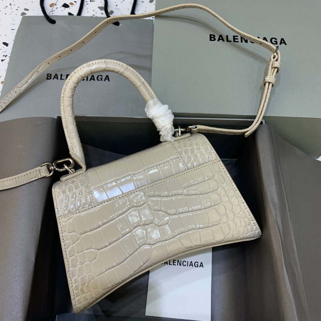 BLN-Ciaga Hourglass Small Handbag In Beige, For Women,  Bags 9in/23LO