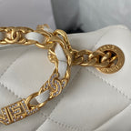 CHL - Small Flap Bag Gold Hardware White For Women Handbags, Shoulder Bags 7.9in/20LO AS3450