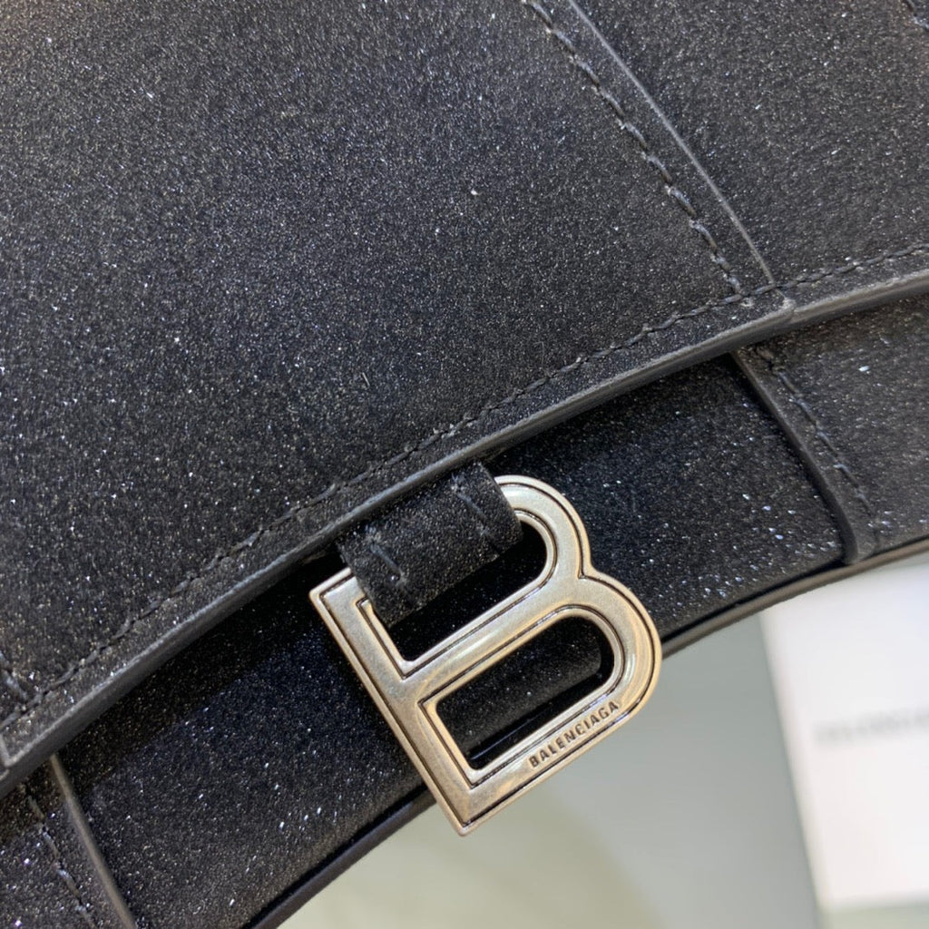 BLN-Ciaga Hourglass Mini Handbag With Chain In Black, For Women,  Bags 4.7in/12LO
